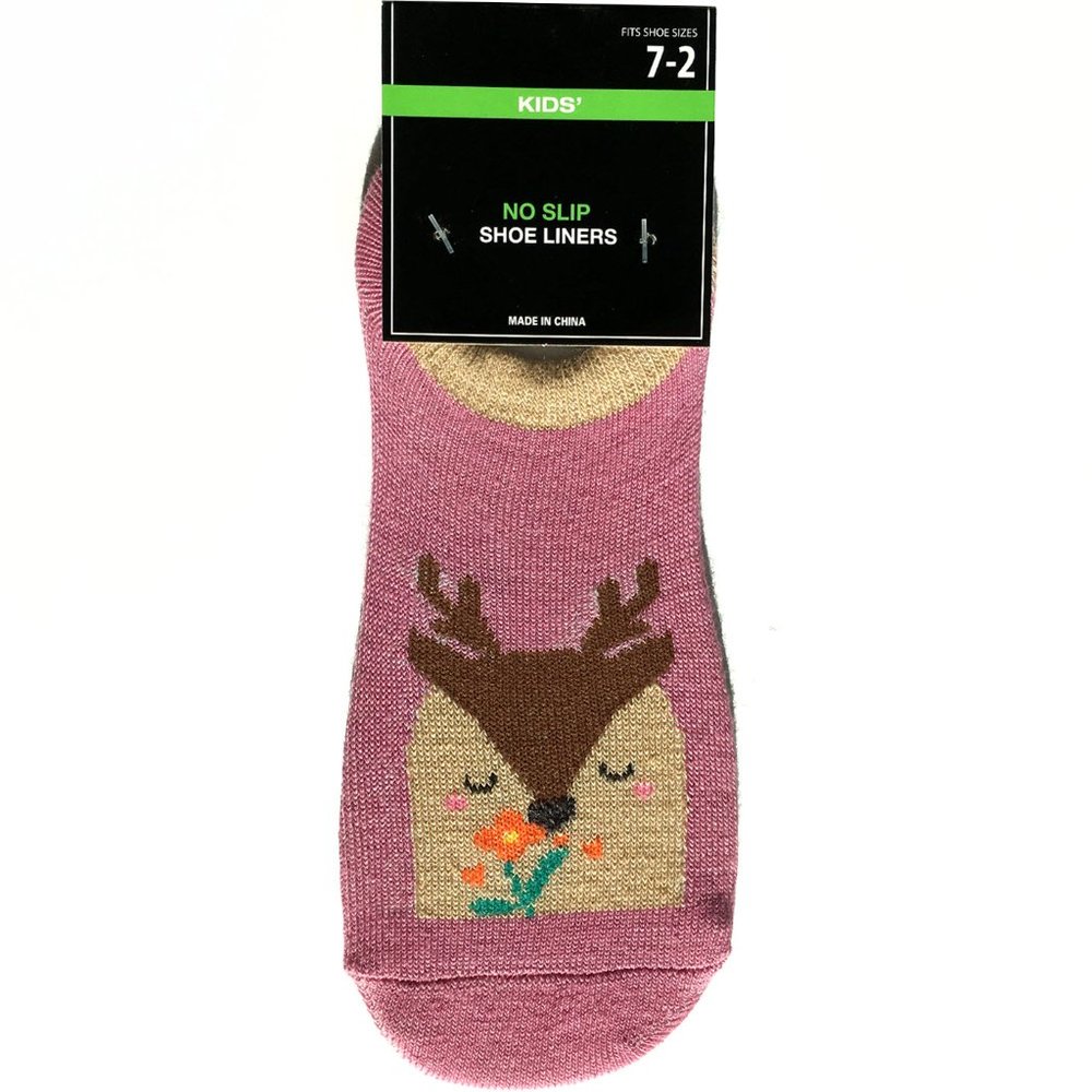 KIDS Lavender Deer No Show Socks